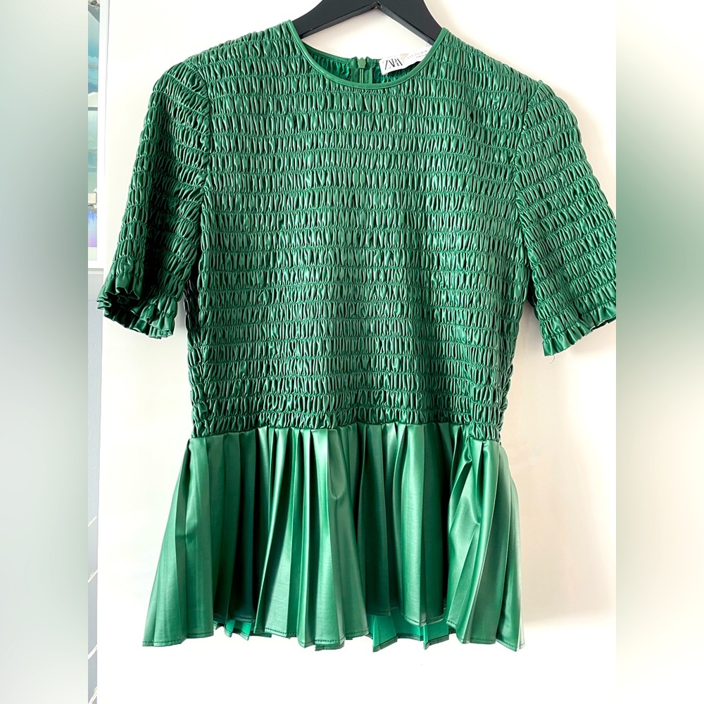 Green Zara Women's Top